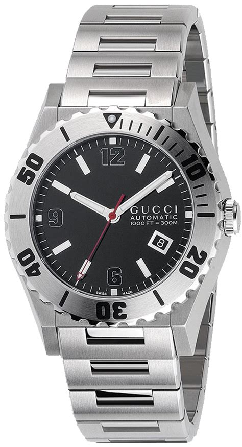 YA115211 Gucci 115 Pantheon Automatic Black Dial Mens Steel 